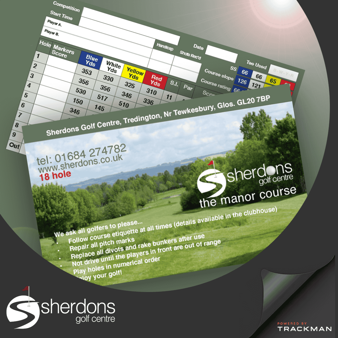 18 hole Sherdons Manor Course Scorecard